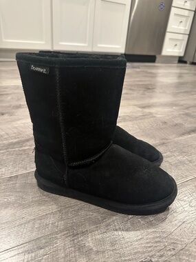 BearPaw Black Mid-Calf Suede Boots